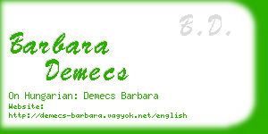 barbara demecs business card